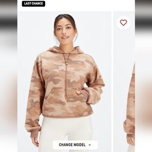 Fabletics Camo Hoodie and Joggers Set - Brown and Tan